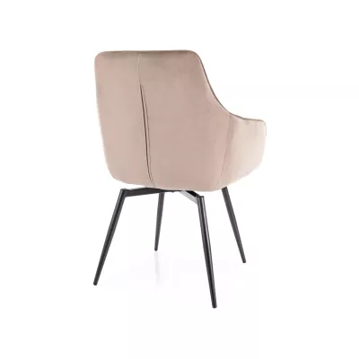 NAOMI Polsterstuhl für Esszimmer – Dunkelbeige/Schwarz