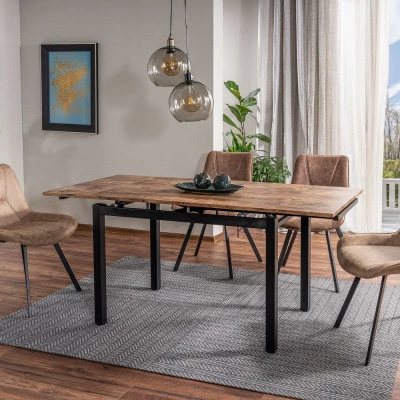 MADDIE Polsterstuhl für Esszimmer - braun/schwarz