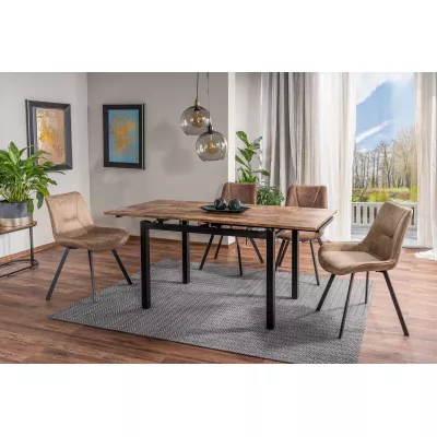 MADDIE Polsterstuhl für Esszimmer - braun/schwarz