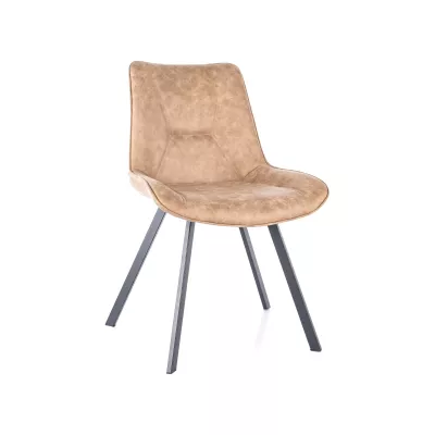 MADDIE Polsterstuhl für Esszimmer - beige/schwarz