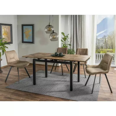 MADDIE Polsterstuhl für Esszimmer - beige/schwarz