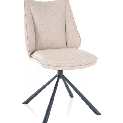 Drehsessel KHLOE – hellbeige/schwarz