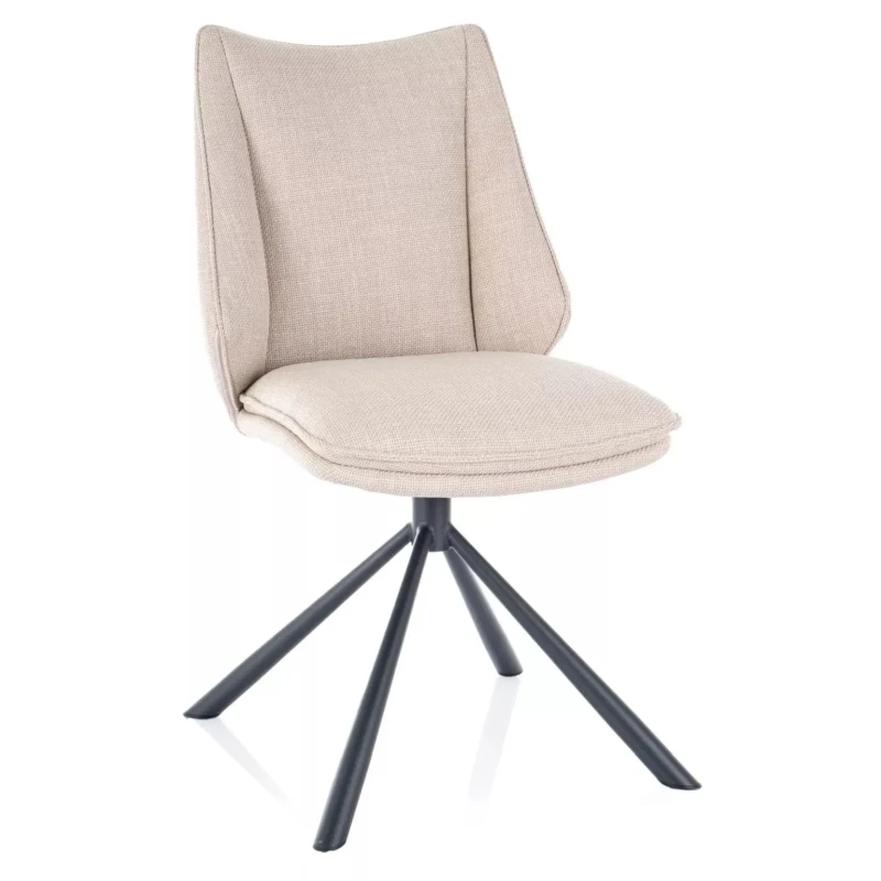 Drehsessel KHLOE – hellbeige/schwarz
