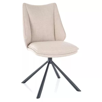 Drehsessel KHLOE – hellbeige/schwarz
