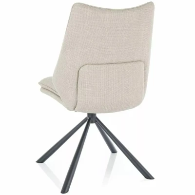 Drehsessel KHLOE – hellbeige/schwarz