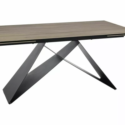 Ausziehbarer Esstisch 160(240)x90 VIDOR - hellbraun/schwarz