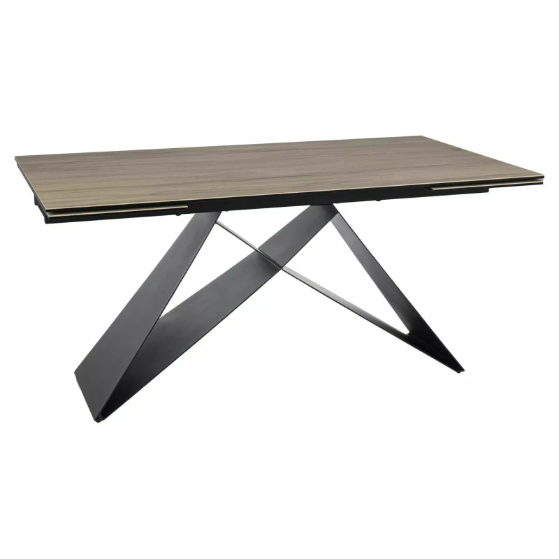Ausziehbarer Esstisch 160(240)x90 VIDOR - hellbraun/schwarz