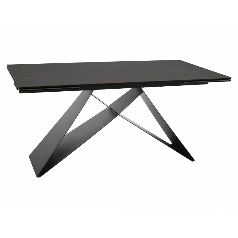 Ausziehbarer Esstisch 160(240)x90 VIDOR - braun/schwarz