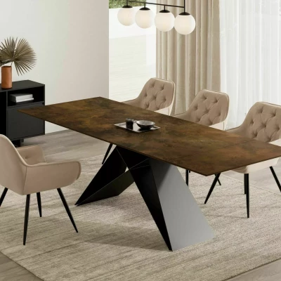 Ausziehbarer Esstisch 160(240)x90 VIDOR - braun/schwarz