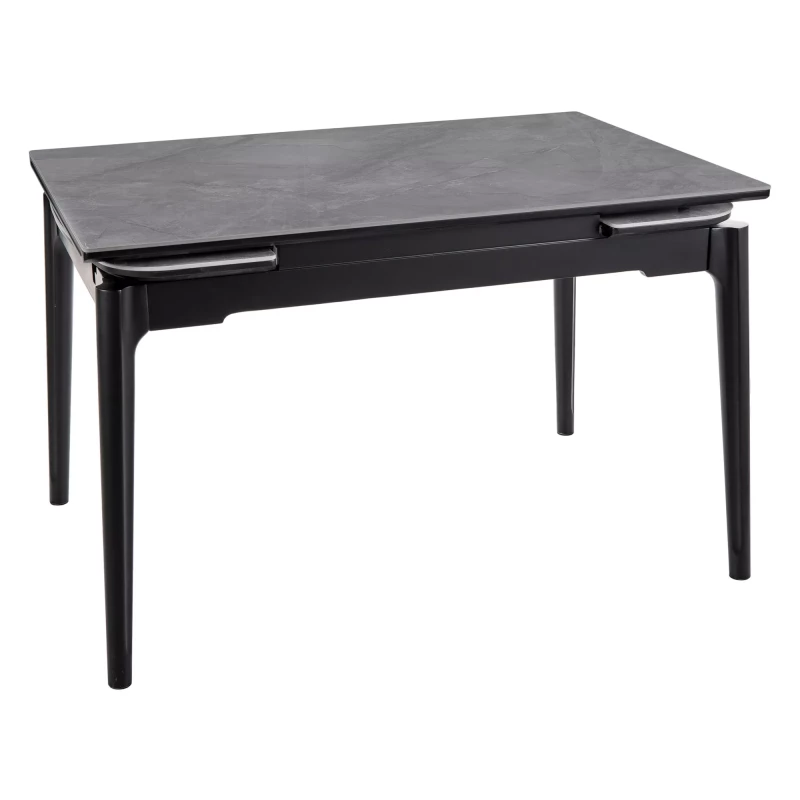 Ausziehbarer Esstisch 120(180)x80 IMRAN - grau/schwarz