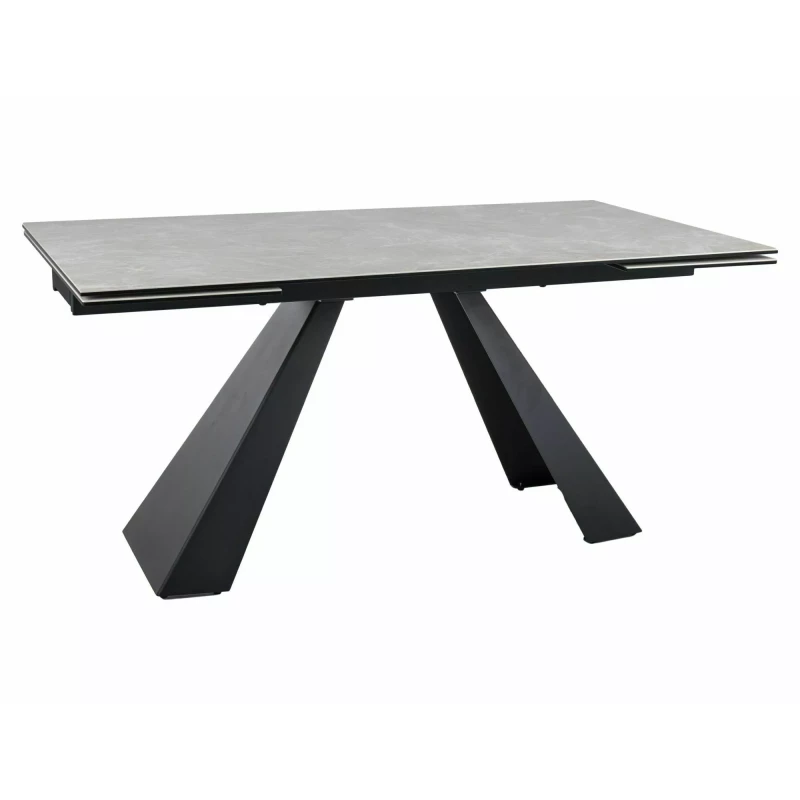Ausziehbarer Esstisch 160(240)x90 GEDEON - Creme/Schwarz