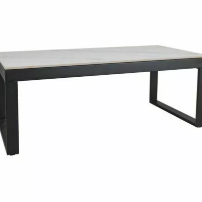 Couchtisch 121x61 TIZIANO - weiß/schwarz