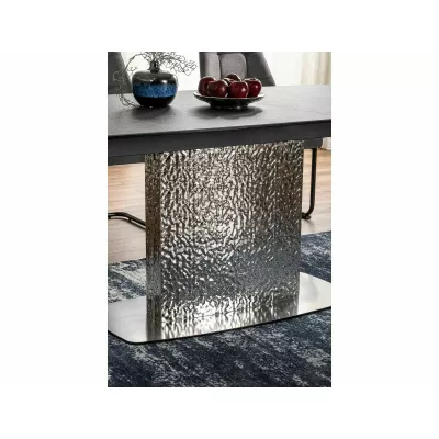 Ausziehbarer Designertisch 160(240)x90 RENIS – Dunkelblau/Silber