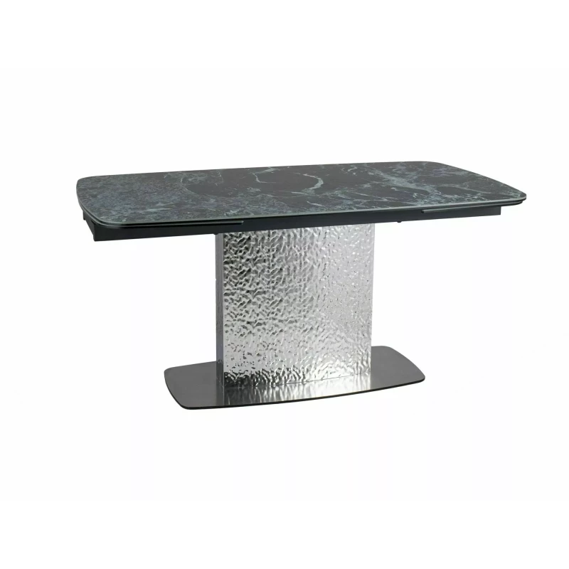 Ausziehbarer Designertisch 160(240)x90 RENIS – Dunkelblau/Silber