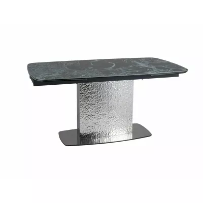 Ausziehbarer Designertisch 160(240)x90 RENIS – Dunkelblau/Silber