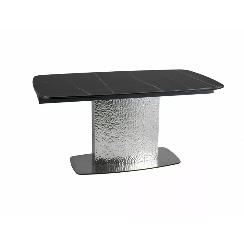 Ausziehbarer Designertisch 160(240)x90 RENIS - schwarz/silber