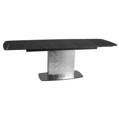 Ausziehbarer Designertisch 160(240)x90 RENIS - schwarz/silber