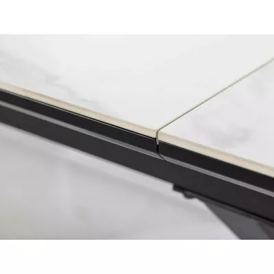 Ausziehbarer Esstisch 160(200)x90 URBAL - weiß/schwarz