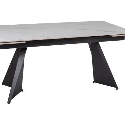 Ausziehbarer Esstisch 160(220)x90 EMAL - weiß/schwarz