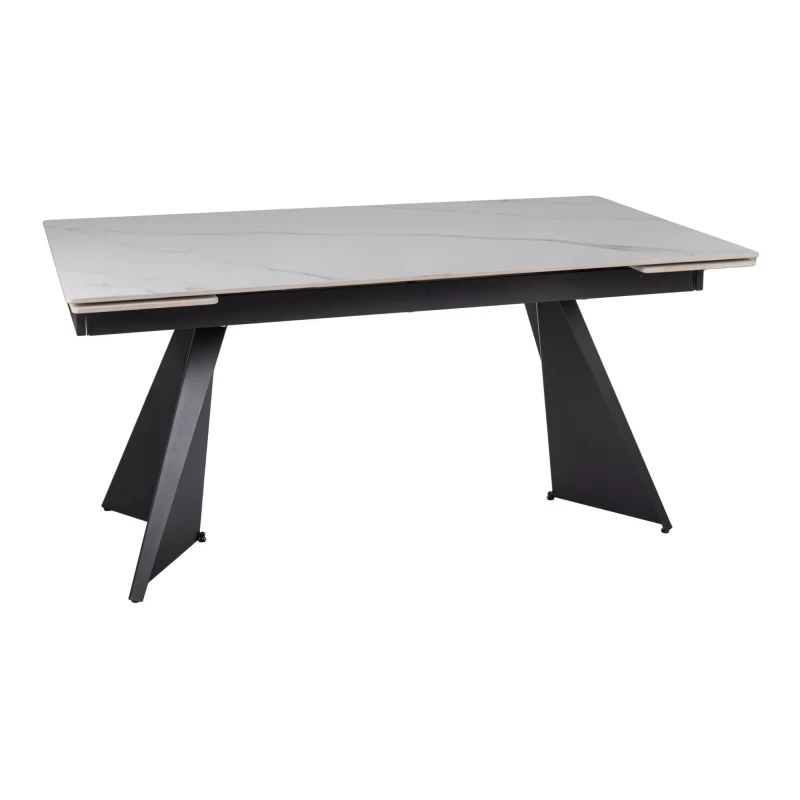 Ausziehbarer Esstisch 160(220)x90 EMAL - weiß/schwarz