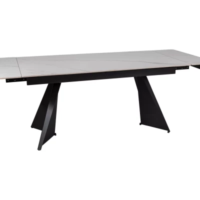 Ausziehbarer Esstisch 160(220)x90 EMAL - weiß/schwarz