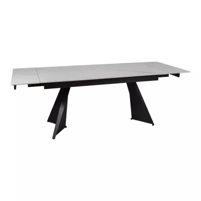 Ausziehbarer Esstisch 160(220)x90 EMAL - weiß/schwarz