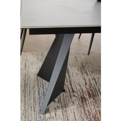 Ausziehbarer Esstisch 160(220)x90 EMAL - weiß/schwarz