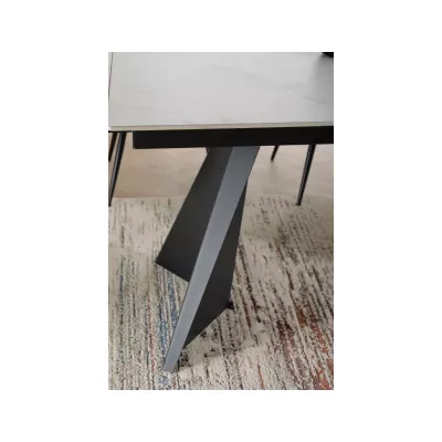 Ausziehbarer Esstisch 160(220)x90 EMAL - weiß/schwarz
