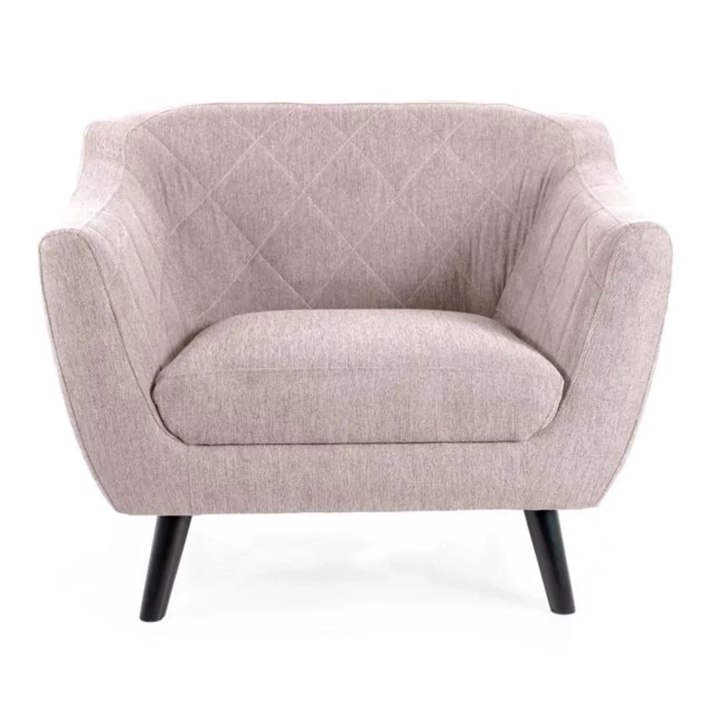 Polstersessel FLORIKA - hellbeige/wenge