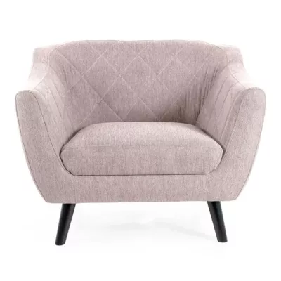 Polstersessel FLORIKA - hellbeige/wenge