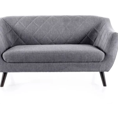 Zweisitzer-Sofa FLORIKA - Dunkelgrau / Wenge