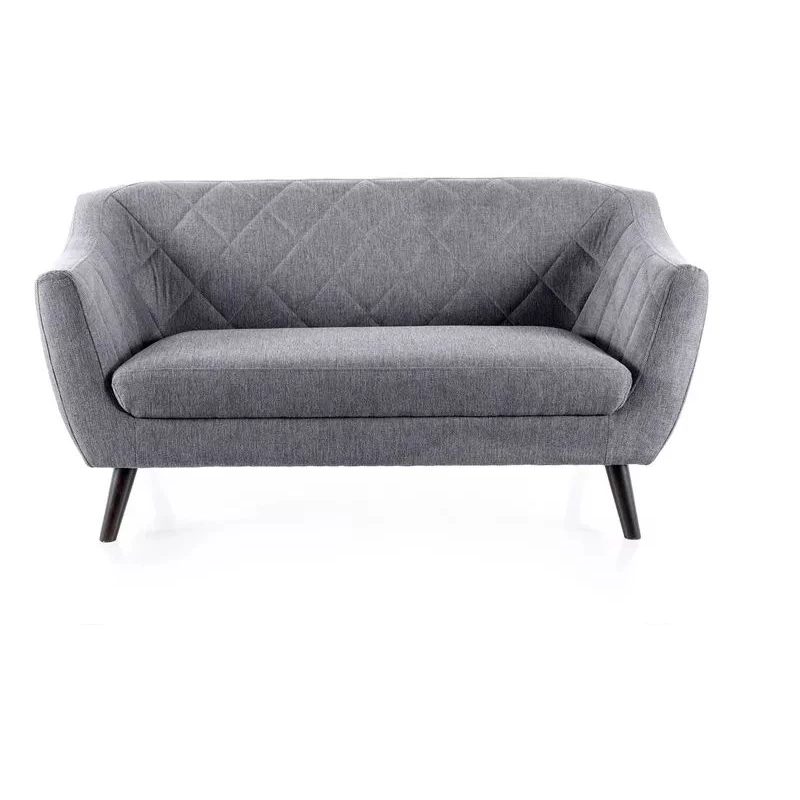 Zweisitzer-Sofa FLORIKA - Dunkelgrau / Wenge