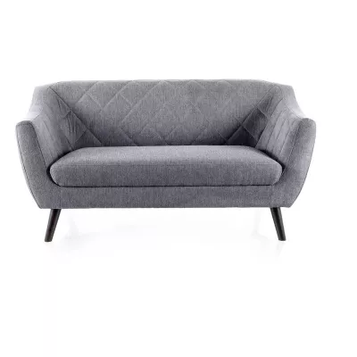 Zweisitzer-Sofa FLORIKA - Dunkelgrau / Wenge