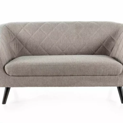 Zweisitzer-Sofa FLORIKA – hellbeige/wenge
