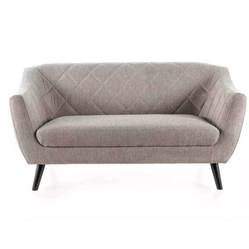 Zweisitzer-Sofa FLORIKA – hellbeige/wenge
