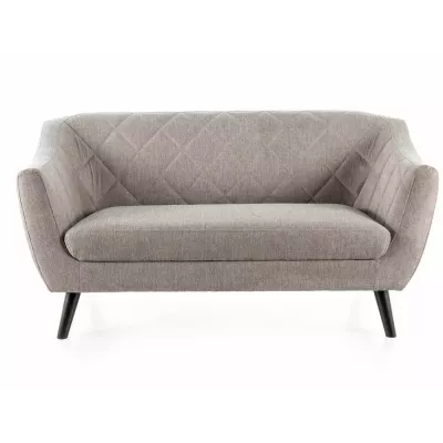 Zweisitzer-Sofa FLORIKA – hellbeige/wenge