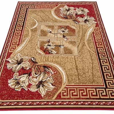 Gemusterter Teppich 200x300 cm LUKEN - rot / beige
