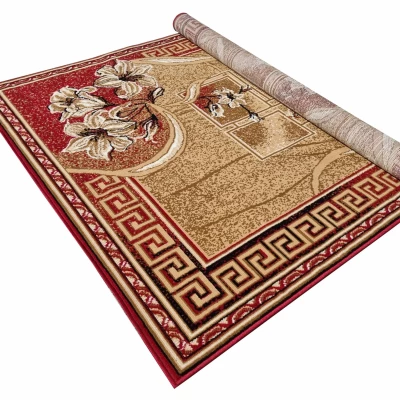 Gemusterter Teppich 200x300 cm LUKEN - rot / beige