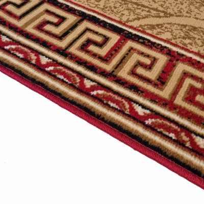 Gemusterter Teppich 250x350 cm LUKEN - rot/beige