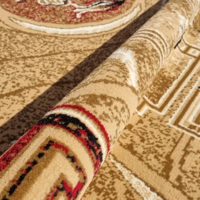 Gemusterter Teppich 250x350 cm LUKEN - rot/beige