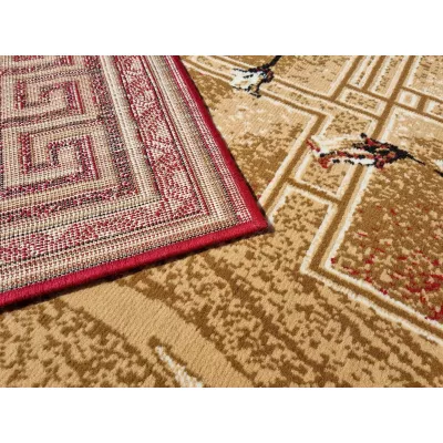 Gemusterter Teppich 300x400 cm LUKEN - rot/beige