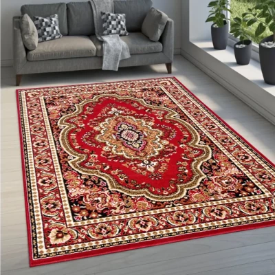 Rechteckiger Teppich 80x150 cm LUKEN - rot
