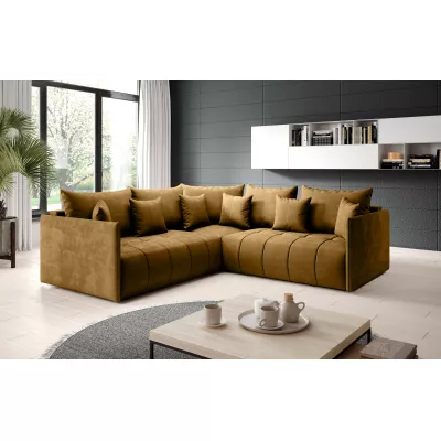 Ecksofa-Set VALENTINI – Senf
