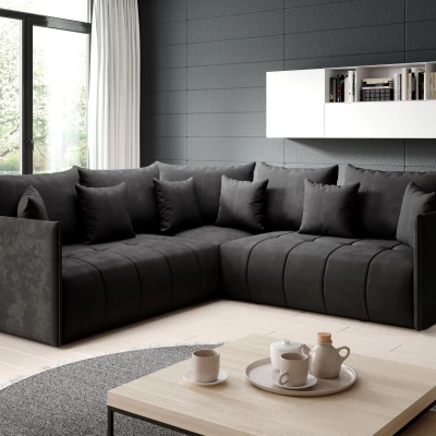 Ecksofa-Set VALENTINI – dunkelgrau