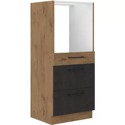 Schrank mit Schubladen für Einbaubackofen VANYA – Breite 60 cm, Matera / Eiche Lancelot