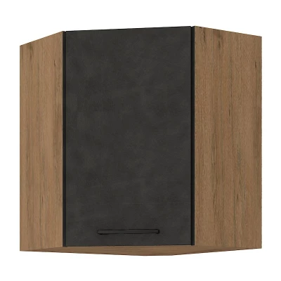 Oberer Eckschrank VANYA – 58x58 cm, Matera / Lancelot-Eiche