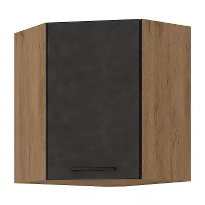 Oberer Eckschrank VANYA – 58x58 cm, Matera / Lancelot-Eiche