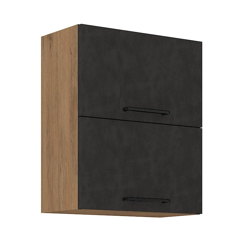 Oberer Klappschrank VANYA – Breite 60 cm, Matera / Lancelot-Eiche