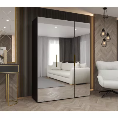 Spiegelschrank 150 cm RABIA - schwarz / gold