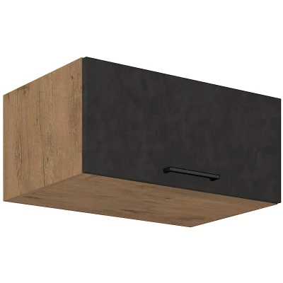 Tiefes Dunstabzugsschränkchen VANYA – Breite 80 cm, Matera / Lancelot-Eiche